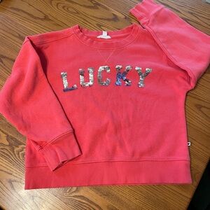 Girl’s Lucky Pink Sweatshirt